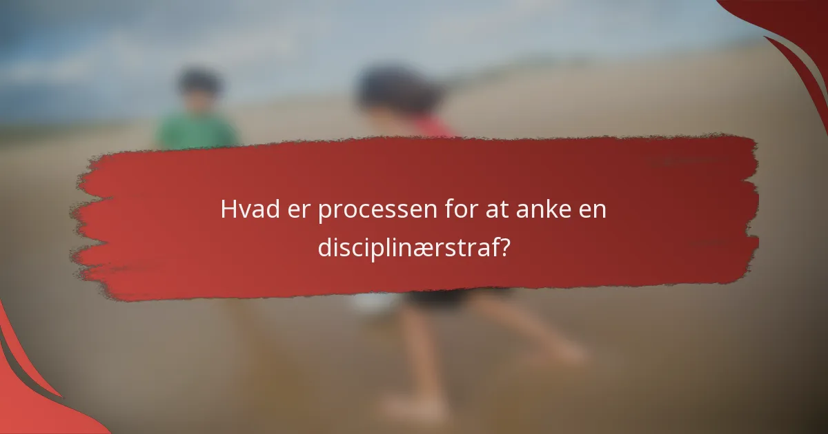 Hvad er processen for at anke en disciplinærstraf?